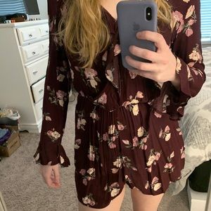 American Eagle Floral Romper NWT
